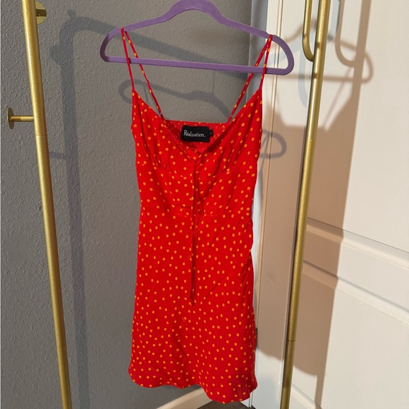 NWOT Realisation Par The Inez Silk Dress In Rossa Size M - Picture 4 of 6